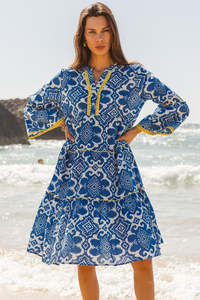 I Am Pylgrym: I AM PYLGRYM Miska Dress - Amalfi Print
