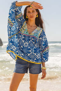 I AM PYLGRYM Byron Top - Amalfi Print