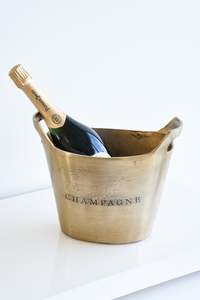 Kitchen Dining: Aluminium Oval Champagne Bucket - Gold