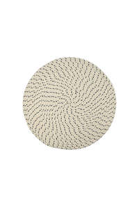 Coast To Coast: Spiral Cotton Placemat 38cm White/ Navy