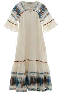 DEVOTION TWINS Trilogy Midi Dress - Blue/Camel
