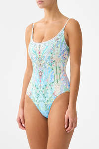 CAMILLA Scoop Neck One Piece with Scoop Back - Midsummer Mosaics