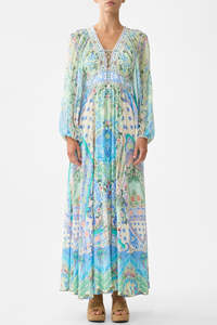 Camilla: CAMILLA Lace Up Front Long Dress - Midsummer Mosaics