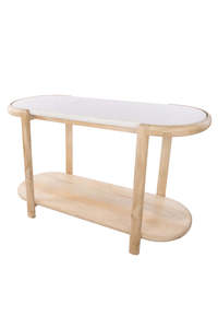 Homewares: Marble & Timber Console Table