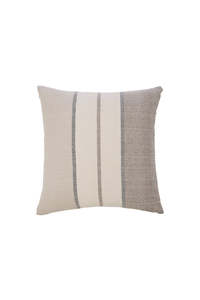 Cushions Throws: Soft Stripe Linen Cushion - Oat & Stone