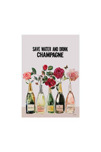 Cards: Card - Save Water Drink Champagne
