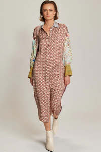 New Arrivals Fashion: ME369 Athena Shipibo Collar Dress