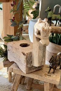 Furniture: Wooden Horse Candle Stand