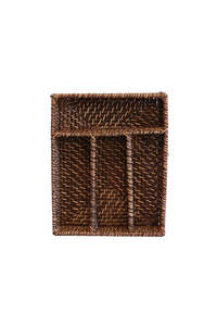 Decor Objects 1: Walnut Rattan Cutlery Tray