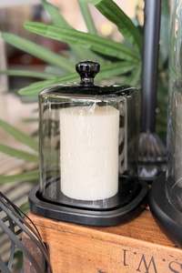 Decor Objects 1: Smoked Glass Cloche - Wooden Base