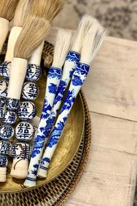 Blue & White Calligraphy Brush - Dragon