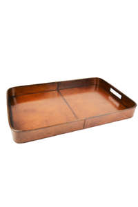 Leather Goods: Leather Tray - Tan