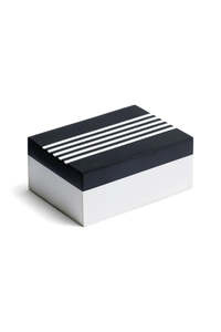 Black White: Zurizok Box Rectangle - White & Black