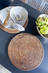 For The Entertainer: Rattan Placemat Round 32.5 cm
