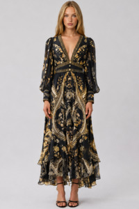 CAMILLA Long Button Front Dress - Taurus Rising