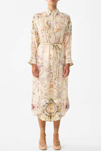 CAMILLA Shirt Dress with Back Button Detail - Adorned In Aranjuez