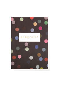 Card - Dark Spotty Congratulations
