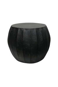 Fluted Drum Table - Black
