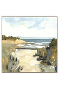 Art Prints: Beachside Scene - Square Art Print