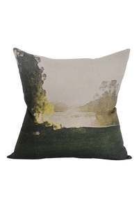 Cushions Throws: Huka Riverside Linen Cushion