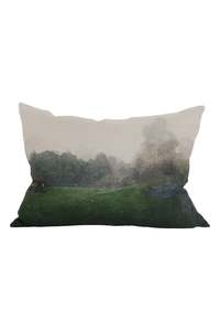 Dusk at Huka Linen Lumbar Cushion