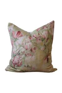 Cushions Throws: Mangolia Limone Linen Cushion