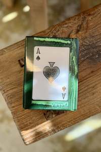 Games And Jigsaw Puzzles: Verde Royale Playing Card Box