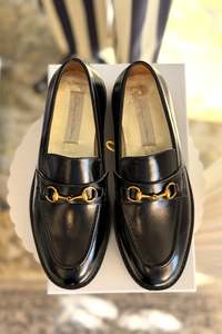 For Her: KATHRYN WILSON Shandre Loafer - Black Hi-Shine