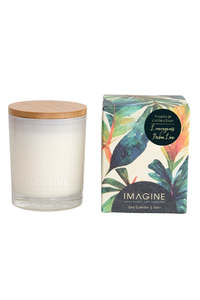 For Her: Lemongrass & Persian Lime Soy Wax Candle 200g - White