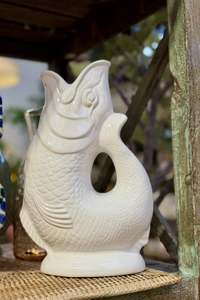 Wade Fish Jug - White