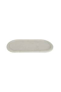 Homewares: Atelier Oblong Marble Tray w Hand Carved Rim