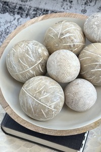 For The Bach: Spruce Hand Carved Wooden Ball 10cm