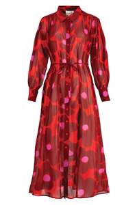 CURATE Night By Night Dress - Pink/Red