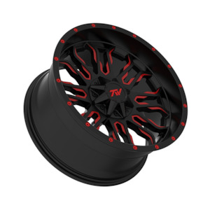 TW Flame Gloss Black with Red Milled Accents