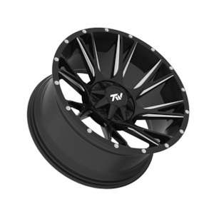 Tw Wheels: TW Blade Gloss Black with Milled Accents
