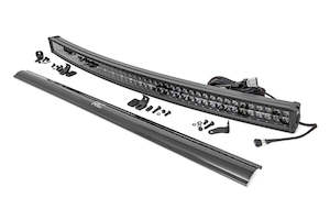 Rough Country: 50 Inch Black Series LED Light Bar Curved Dual Row Cool White DRL