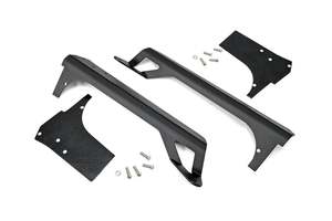 Jeep 50-inch Straight LED Light Bar Upper Windshield Mounts (97-06 TJ)