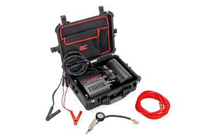 Rough Country: Portable Twin Motor Air Compressor w/Carry Case 12 Volt 150PSI 6.16 CFM