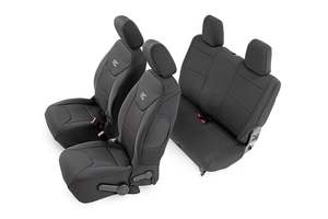 4wd Accessories: Seat Covers Front and Rear 2-Door Jeep Wrangler JK 4WD (2013-2018)