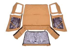 Rough Country: Jeep Replacement Soft Top Spice 97-06 TJ Wrangler Half Steel Doors Rough Country