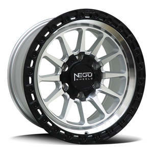 17 Wheels: Negu N07 Silver Machined Black Lip