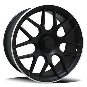 22 Wheels: Replica Mercedes Rem852mbm Matte Black Milled Lip