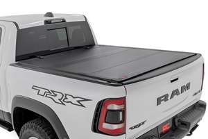 Rough Country: Rough Country Hard Tri-Fold Flip-Up Bed Cover Ram 1500 (19-26) / 1500 TRX (21-24)