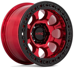 Wheels: KMC XD Km237 Gloss Candy Red Black Lip