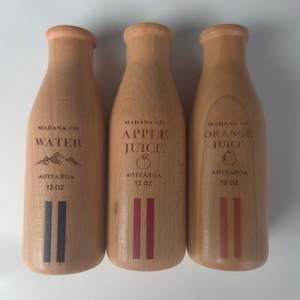 Wood Set of Drink Bottles English Set