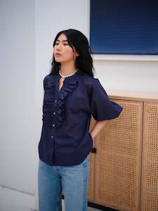 All: Jane Blouse in Indigo Cotton Voile