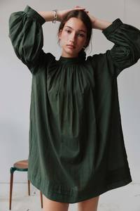 Preacher Mini Dress in Jungle Cotton Voile