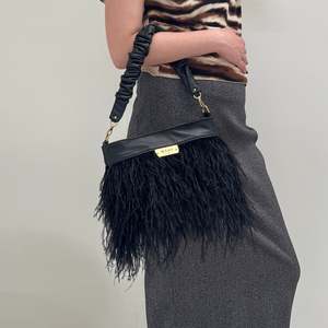 Ruffled Feathers: Feathered Bag - Black