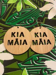 Products: Kia Māia' Earrings - Wood Māia Centre