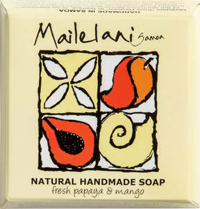 Organic Coconut Oil Handmade Soap: Fresh Papaya & Mango Natural Bar Soap